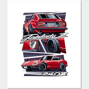 Red Nissan Fairlady 240Z Posters and Art